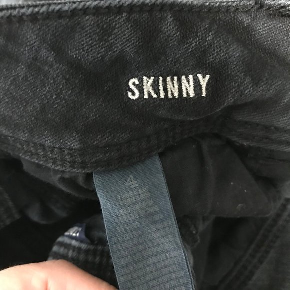 American Eagle Outfitters Skinny Jeans 4R Regular Black Low Rise Stretch - Picture 9 of 10